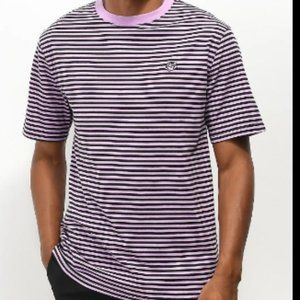 NWT - Zumiez Empyre Striped & Embroidered Shirt - SZ Large